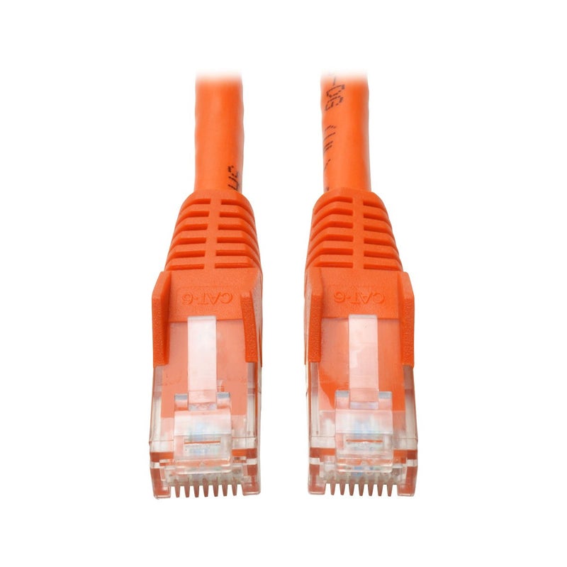Tripp Lite Cat6 Gigabit Snagless Molded Patch Cable (RJ45 M/M) - Orange, 7-ft. (N201-007-OR)